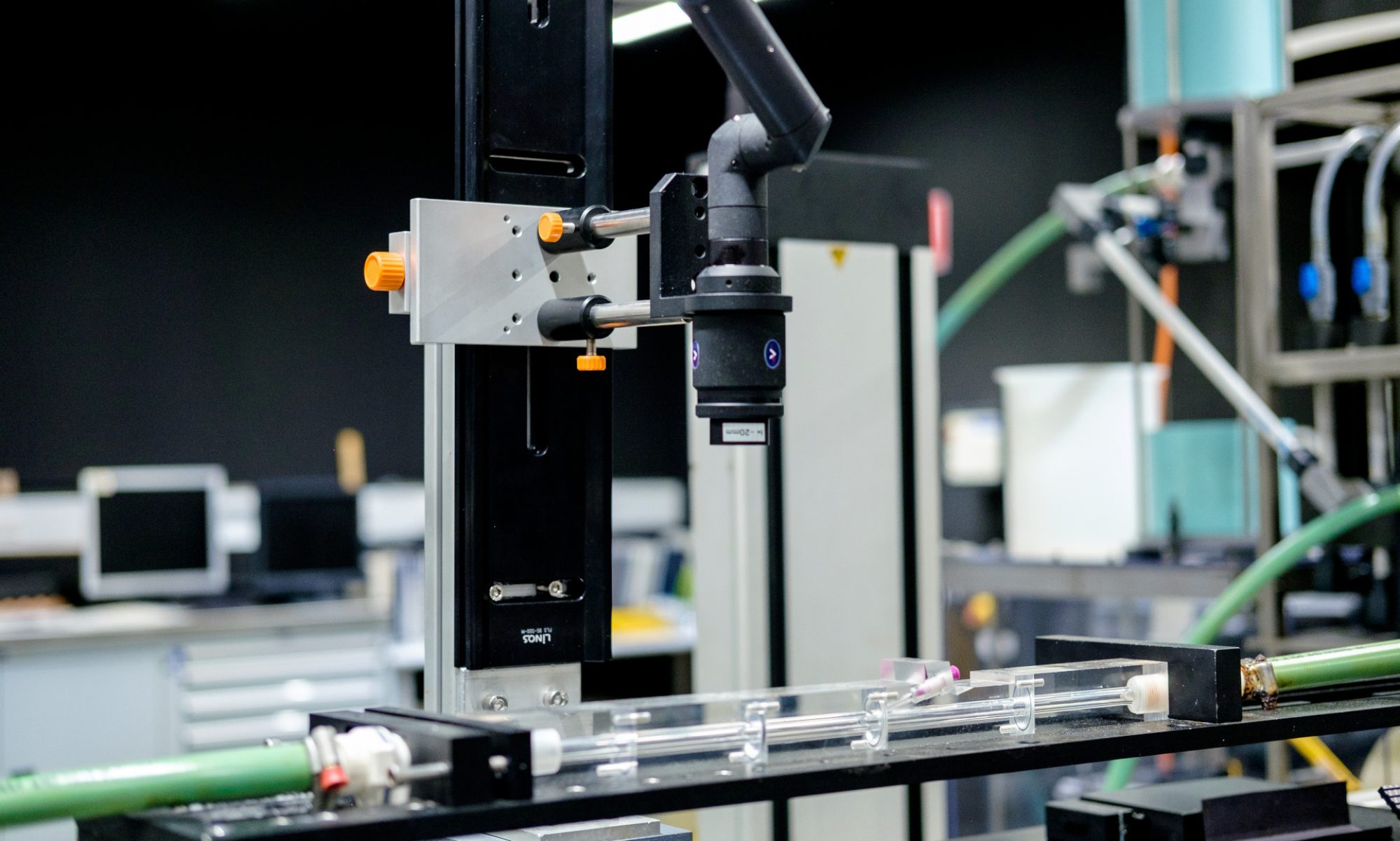 Research laboratory at UNSW Sydney with a robotic test setup