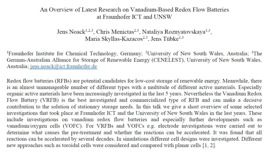 Talk at the 2021 International Renewable Energy Storage (IRES) Conference
