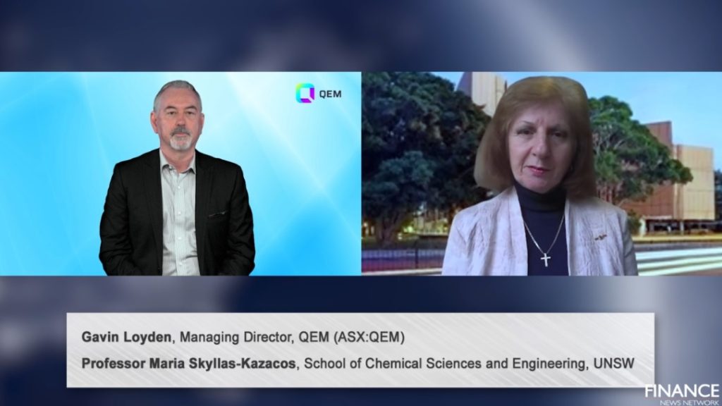 Interview of Maria Skyllas-Kazacos by QEM’s managing director Gavin Loyden